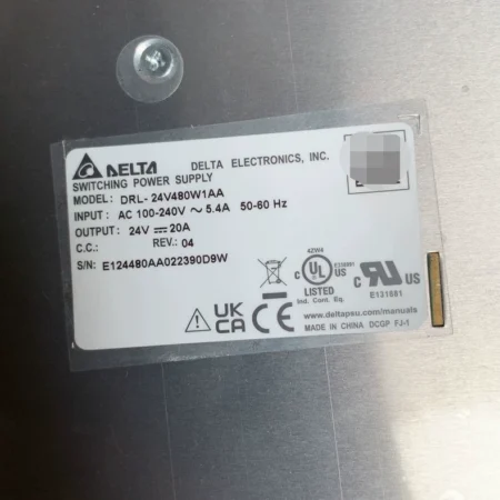 Factory Automation Power Delta DRL-24V480W1AA Supply
