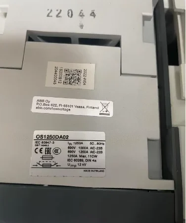 ABB OS1250DA02  10109980 Disconnect Switch 1250A Industrial