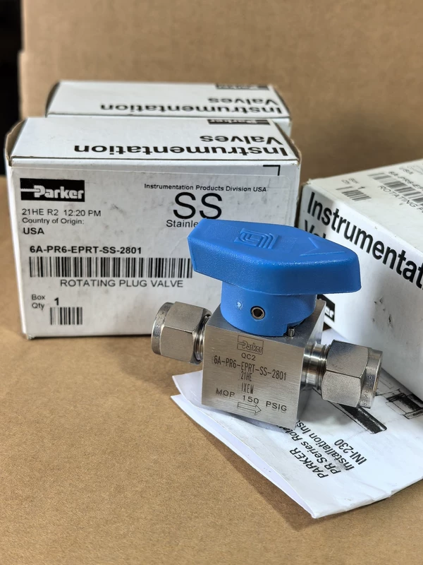 Parker 6A-PR6-EPRT-SS-2801 Plug Valve 1 Parker 6A-PR6-EPRT-SS-2801 Plug Valve