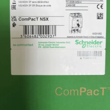Industrial Motor Protection Schneider NSX400H 400A