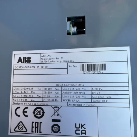 Precision Motor Control ABB DCS550-S02-0250-05-00-00 Drive