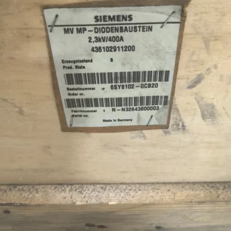 DC Drive Rectifier Siemens 6SY8102-0CB20 Module